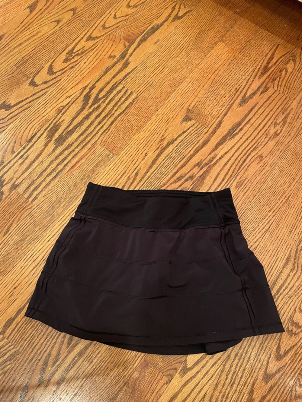 Lululemon black pace rival skirt sz 0